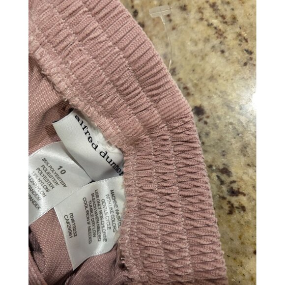 New! Alfred Dunner Womens Pants Size 10 Pink Corduroy Classic Fit Pull On 30x28" - Picture 13 of 16